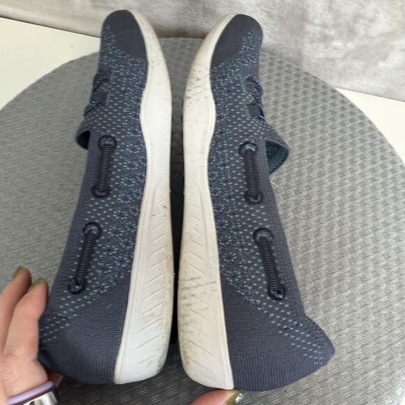 Skechers Newbury St Slip On Shoes Womens 8 Blue Knit Air Cooled Comfort Casual - Picture 10 of 12